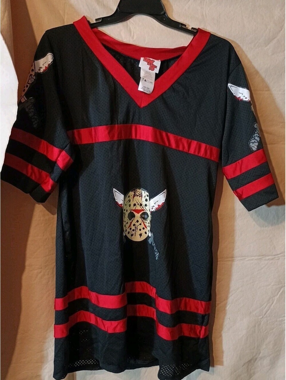 Jason Voorhees Hockey Jersey Rubies Friday The 13th One Size Mesh shirt Horror
